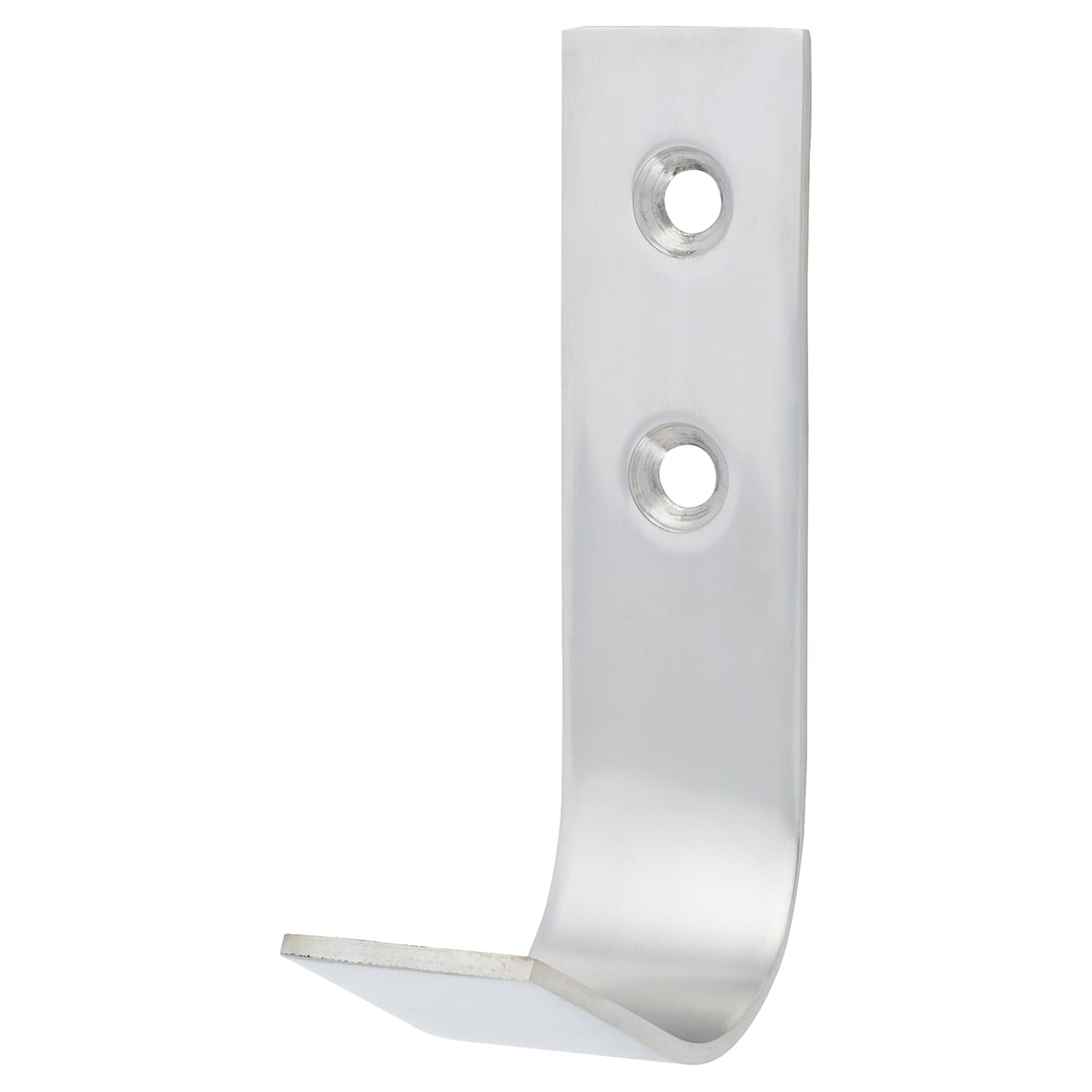 Flat Single Coat Hook - 70 x 20 x 45mm - Polished Stainless Steel