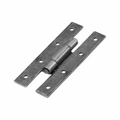 H Door Hinge - 84 x 34 x 2mm - Pewter - Pair