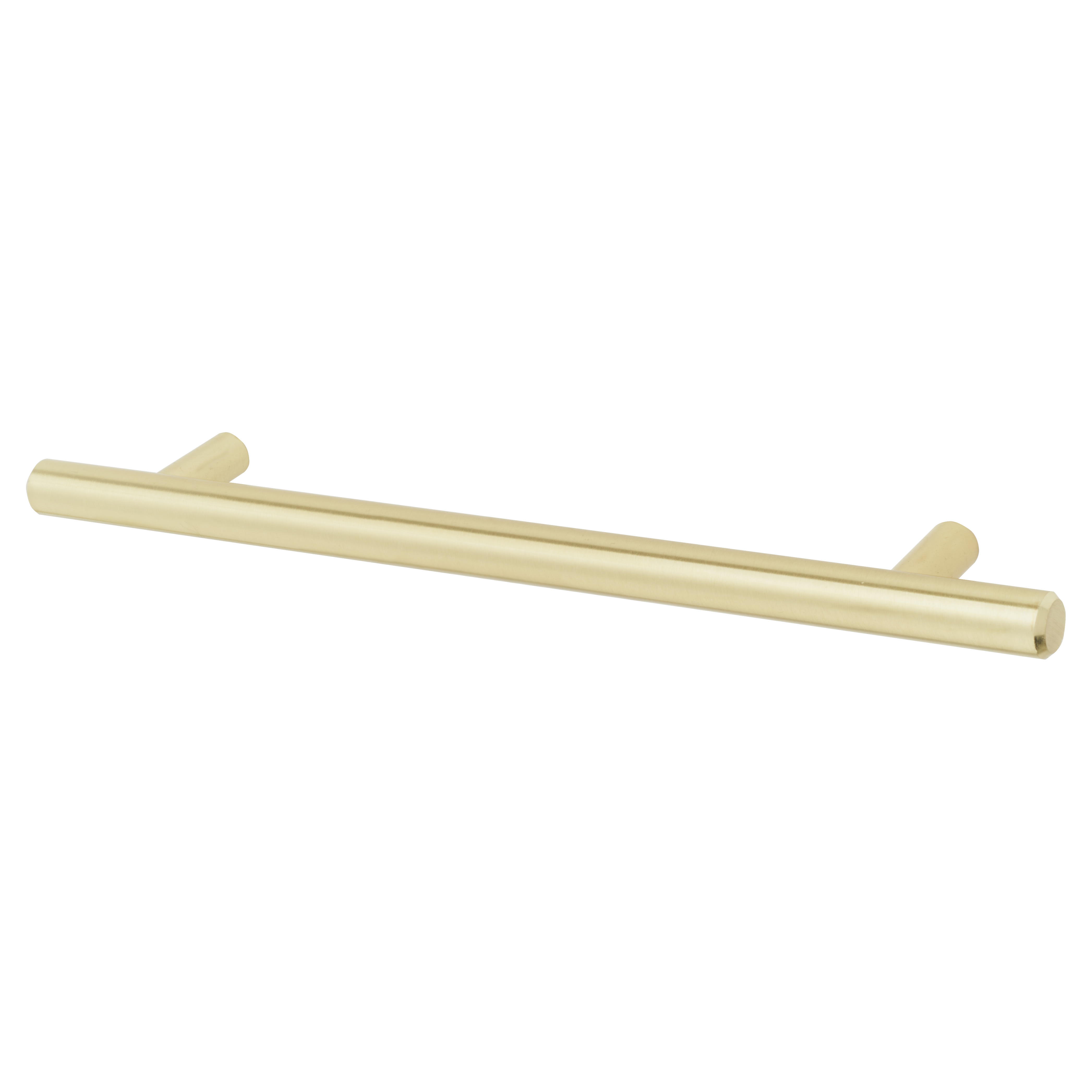 12mm T-Bar Cabinet Pull Handle - 128mm Centres - Satin Brass
