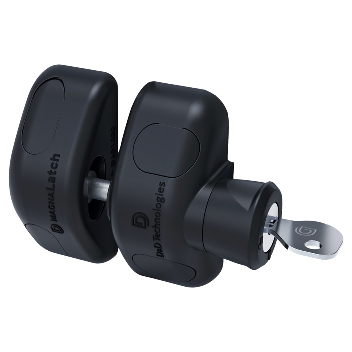 D&D Magnalatch Locking Gate Latch - Side Pull - 93 x 71mm - Black