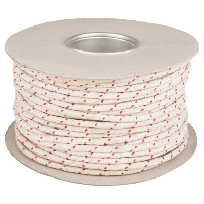 No.3 Red Spot Waxed Cotton Sash Window Cord - 6.5mm Diameter - 100m Coil