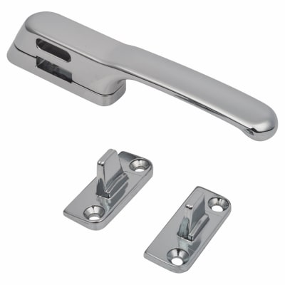 Craftsman Casement Window Fastener - Reversible - Polished Chrome