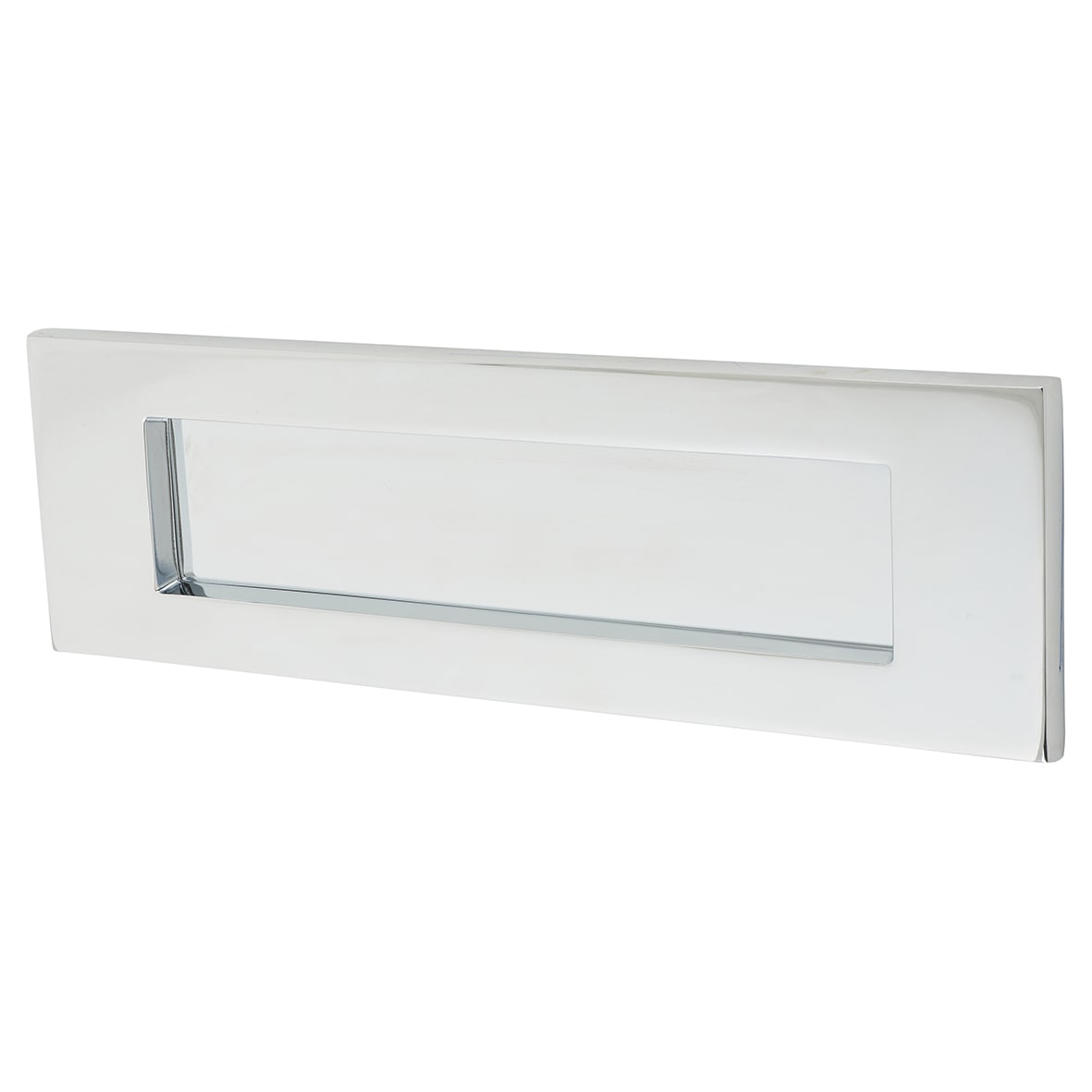 Victorian Letter Plate - 257 x 81mm - Polished Chrome
