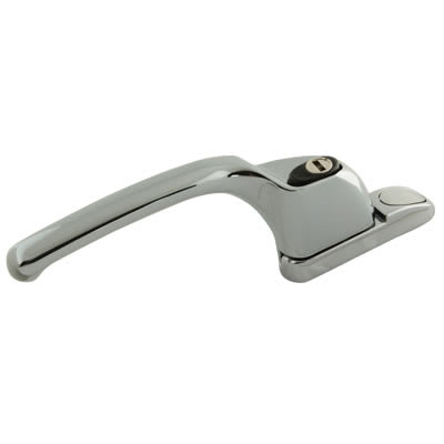 uPVC/Timber Connoisseur Offset Locking Multipoint Window Handle - Left Hand - Pol Chrome