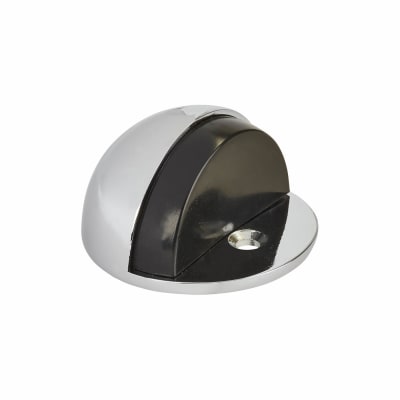 Half Moon Oval Floor Door Stop - 30 x 45mm - Polished Chrome