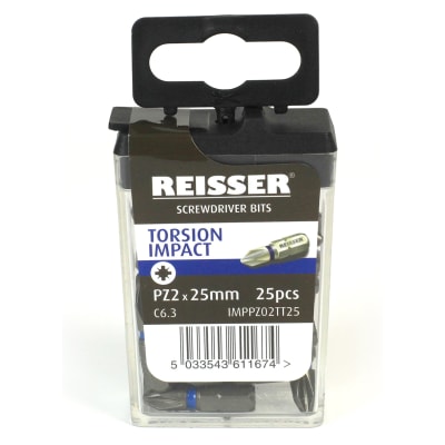 Torsion Impact Driver Bits - Pozi - - 25mm Length - Pack of 10