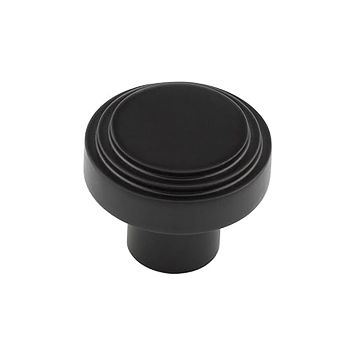 Cropley Stepped Round Cabinet Knob - 30mm Diameter - Black