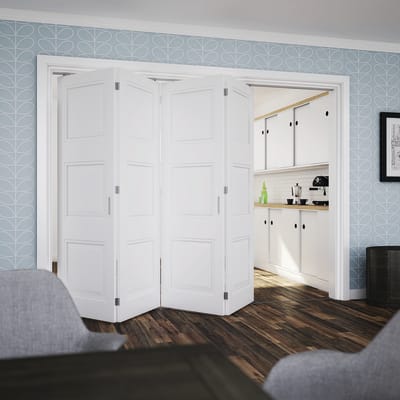 Bi-Folding Sliding Door Gear Kit - 3000mm Track - 4 Door 2 Ways - 40kg Max Door Weight