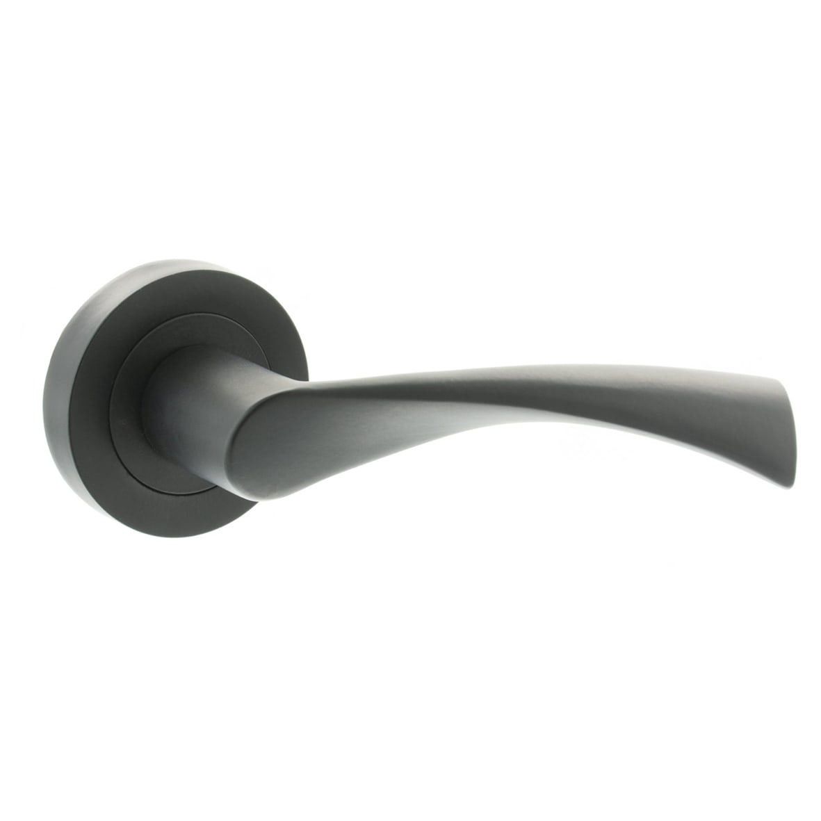Status Colorado Door Handle on Rose - Matt Black