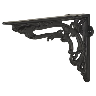Nouveau Shelf Bracket - 210 x 160mm - Black