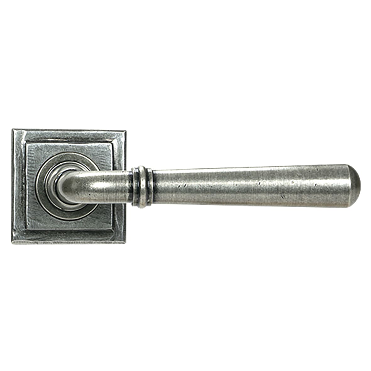 Pewter Door Handles on Square Rose - Newbury Range