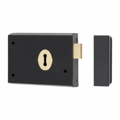 Rim Deadlock - 105 x 80mm - Antique Black Iron