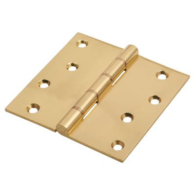Quality Projection Hinge - 102 x 102 x 3mm - Polished Brass - Pair