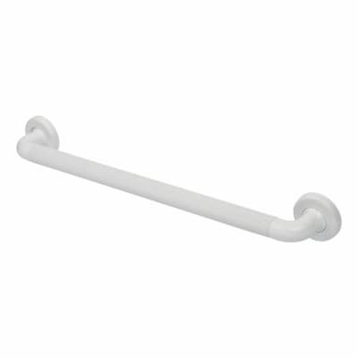 36mm Plastic Fluted Grab Rail - 610mm Length - White