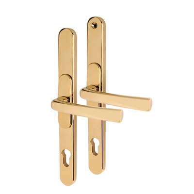 Gold Adjustable uPVC Multipoint Door Handles - 59-96mm c/c