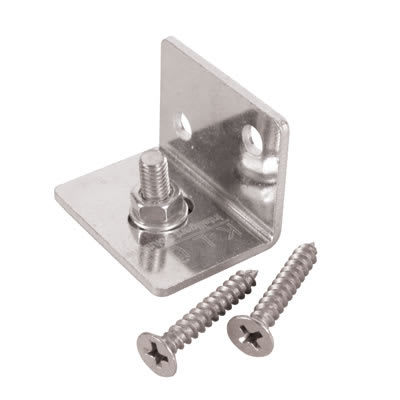 Straight Sliding Door Gear Face Fix Brackets - 100kg Max Door Weight - Pack of 10