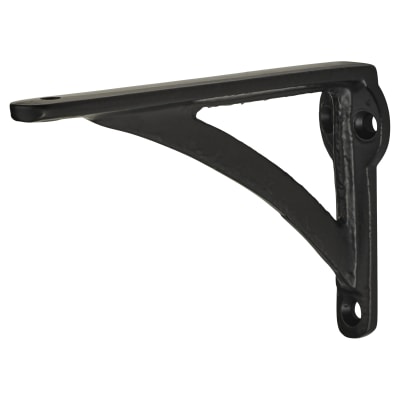 Curved Shelf Bracket - 111 x 78mm - Black