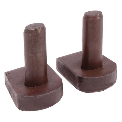 Gate Hook to Weld with Straight End - 12mm Pin - Self Colour Steel - Pair