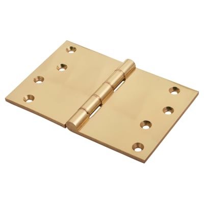 Quality Projection Hinge - 102 x 152 x 4mm - Polished Brass - Pair
