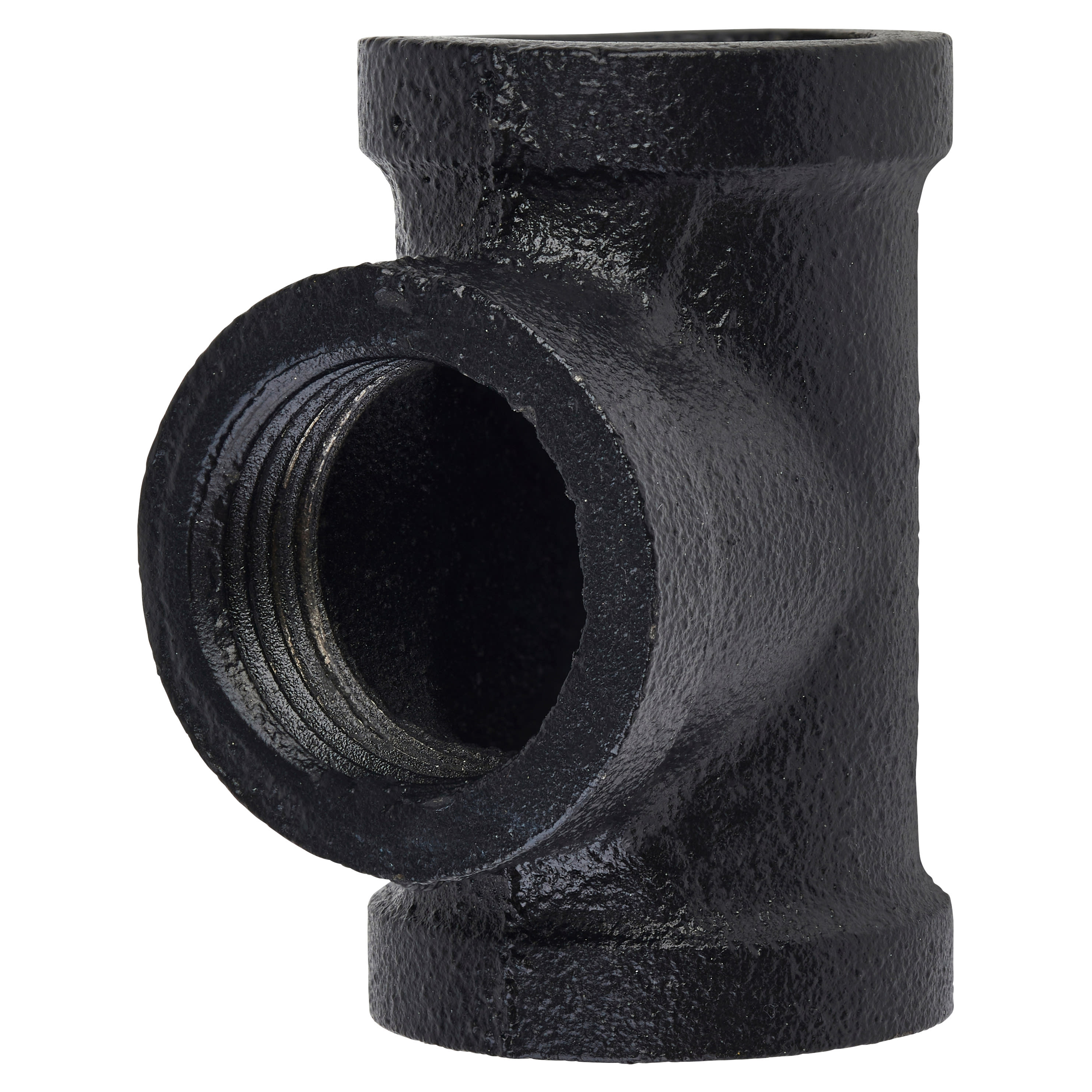 3/4" Pipe Shelving Iron Pipe Tee Connector - Black
