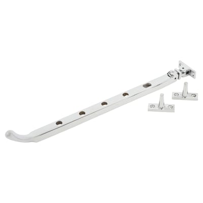 Bulb End Casement Window Stay - 12"/300mm Length - Polished Chrome