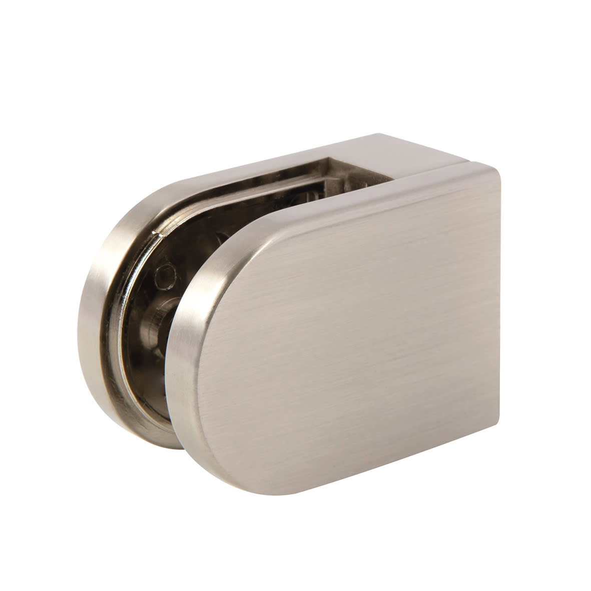 D Shaped Balustrade Clamp - 63 x 45mm - Stainless Effect - Pack of 4
