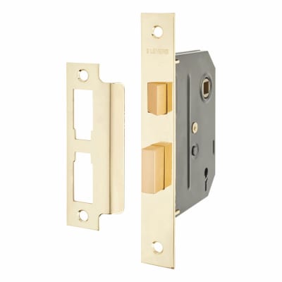 2295 2 Lever Sashlock - Keyed Alike Number M40H - 76mm Case - 57mm Backset - Polished Brass