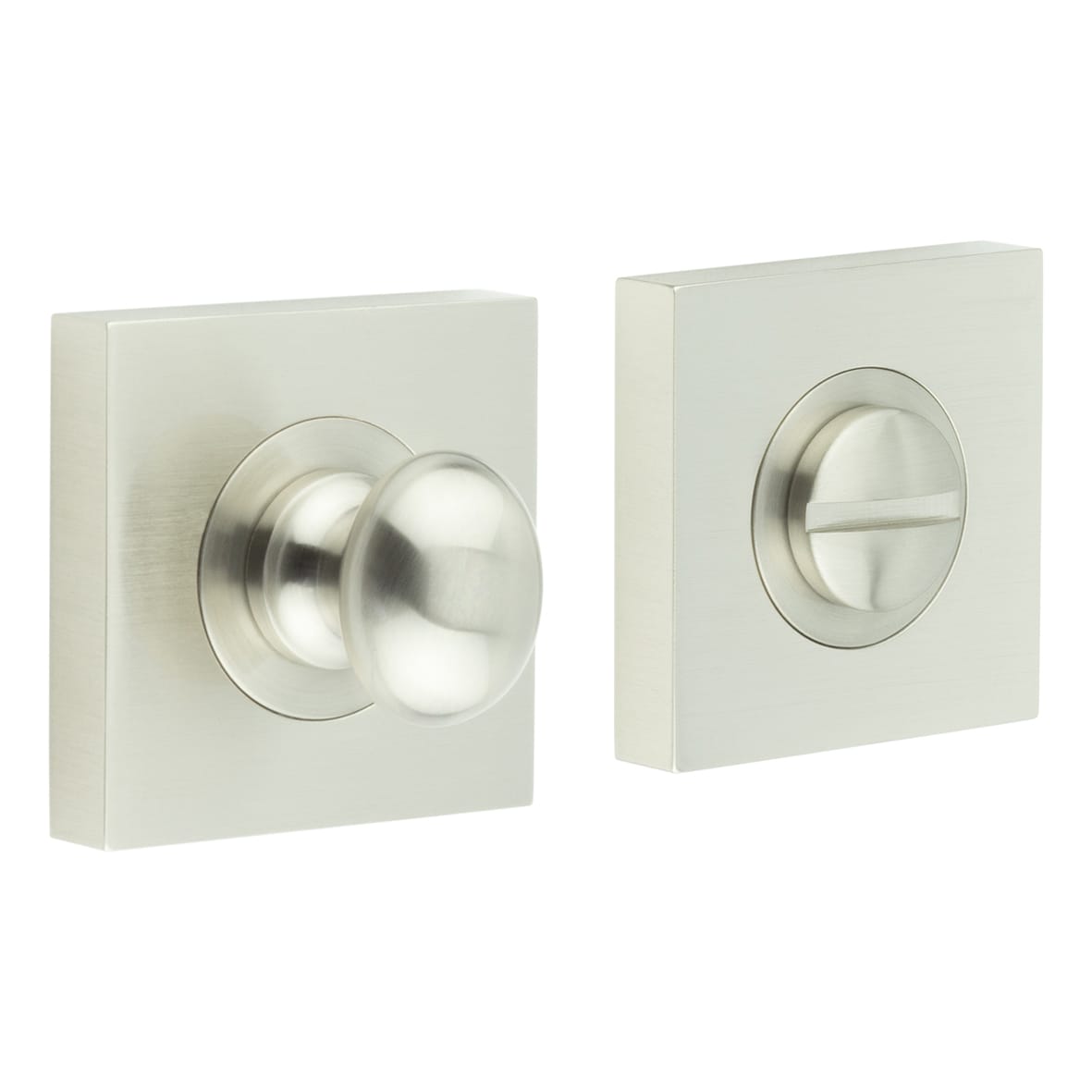 Inner 1 Turn & Release with Square Plain Rose - 47 x 47mm - Satin Nickel