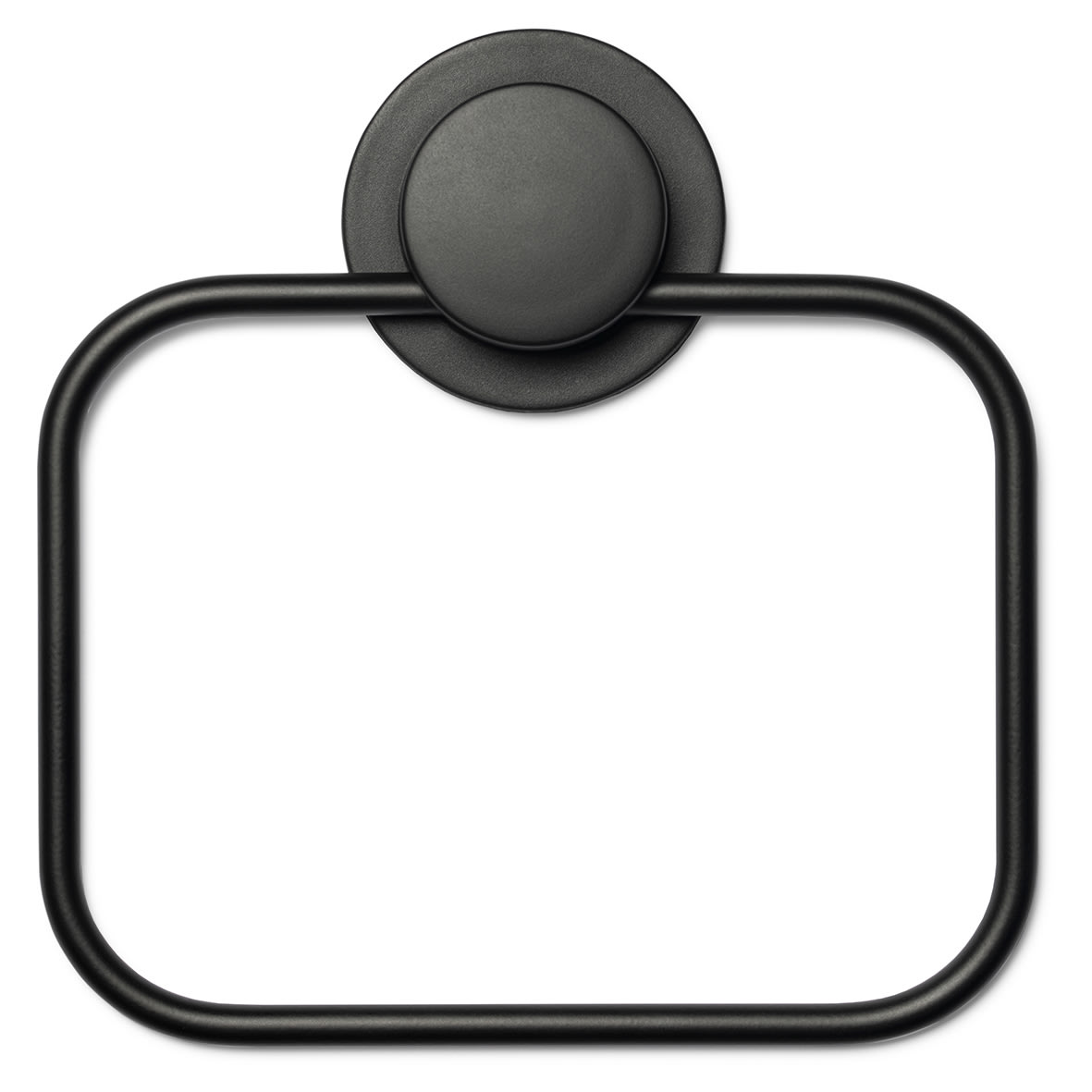 Stick 'N' Lock Towel Ring - 171 x 174 x 22mm - Matt Black