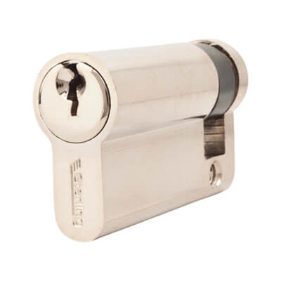 5 Pin 56mm Euro Single Cylinder - 45 + 11mm - Polished Nickel - Keyed to Differ