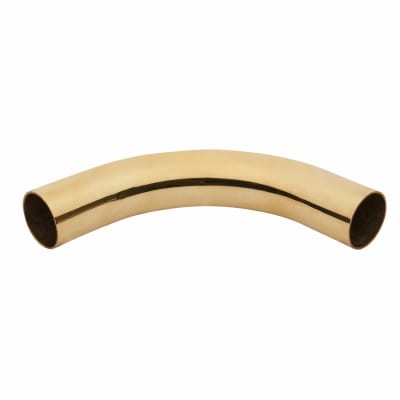38mm Solid Brass 90° Curved Radius Elbow - Polished