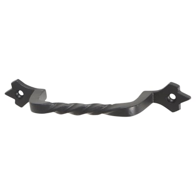 7mm Twisted D-Bar Cabinet Pull Handle - 120mm Centres - Smooth Black