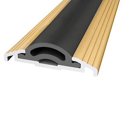 Cyclone Seal - 2100mm Length - TEG Threshold - Inward Opening Doors - Gold