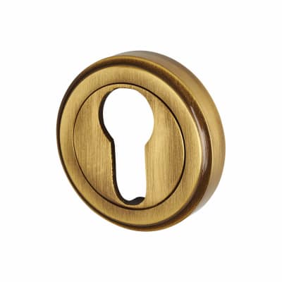 Marcus Escutcheon - 48mm Diameter - Euro - Antique Brass