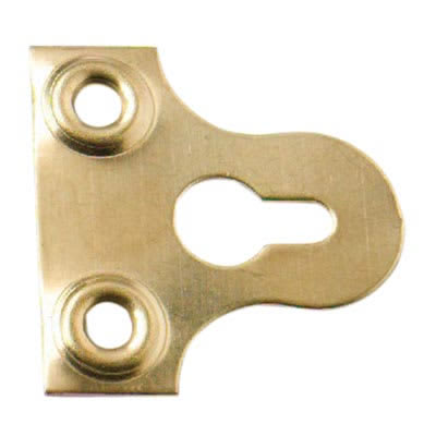 Slotted Glass / Mirror Fixing Plate - 25mm Width - Electro Brass - Pack of 10