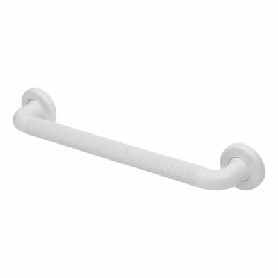 36mm Plastic Fluted Grab Rail - 460mm Length - White