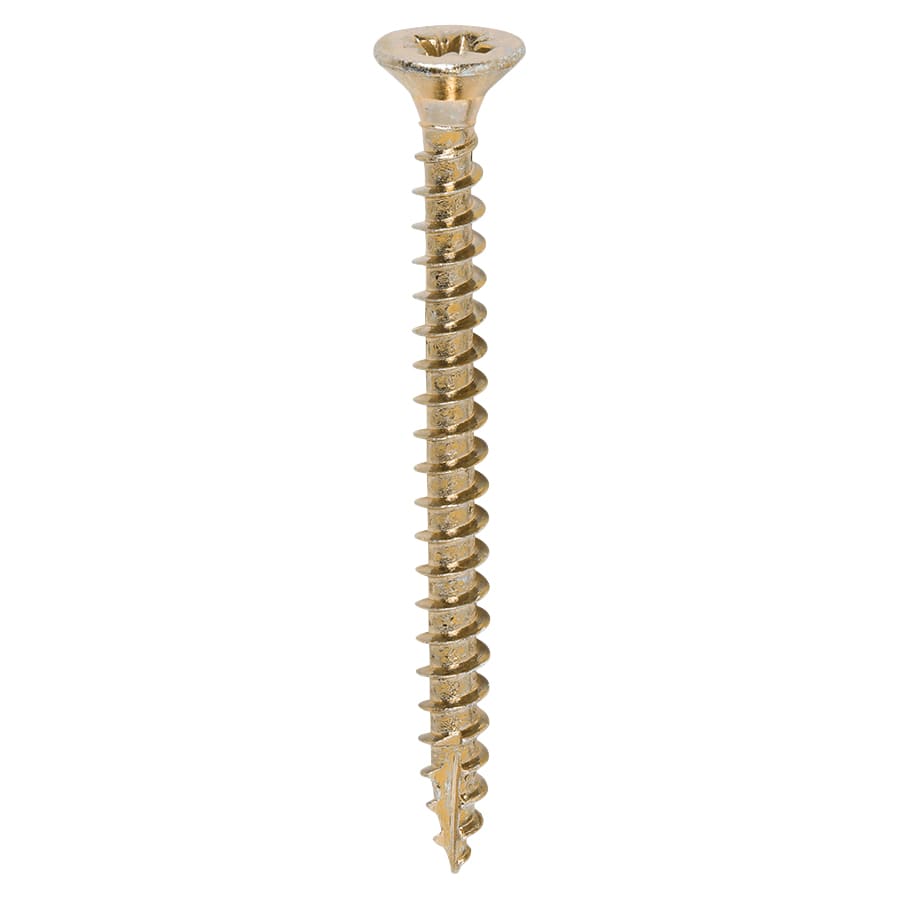 Classic Pozi Countersunk Wood Screws - 4.0 x 45mm - Yellow Zinc - Pack of 200