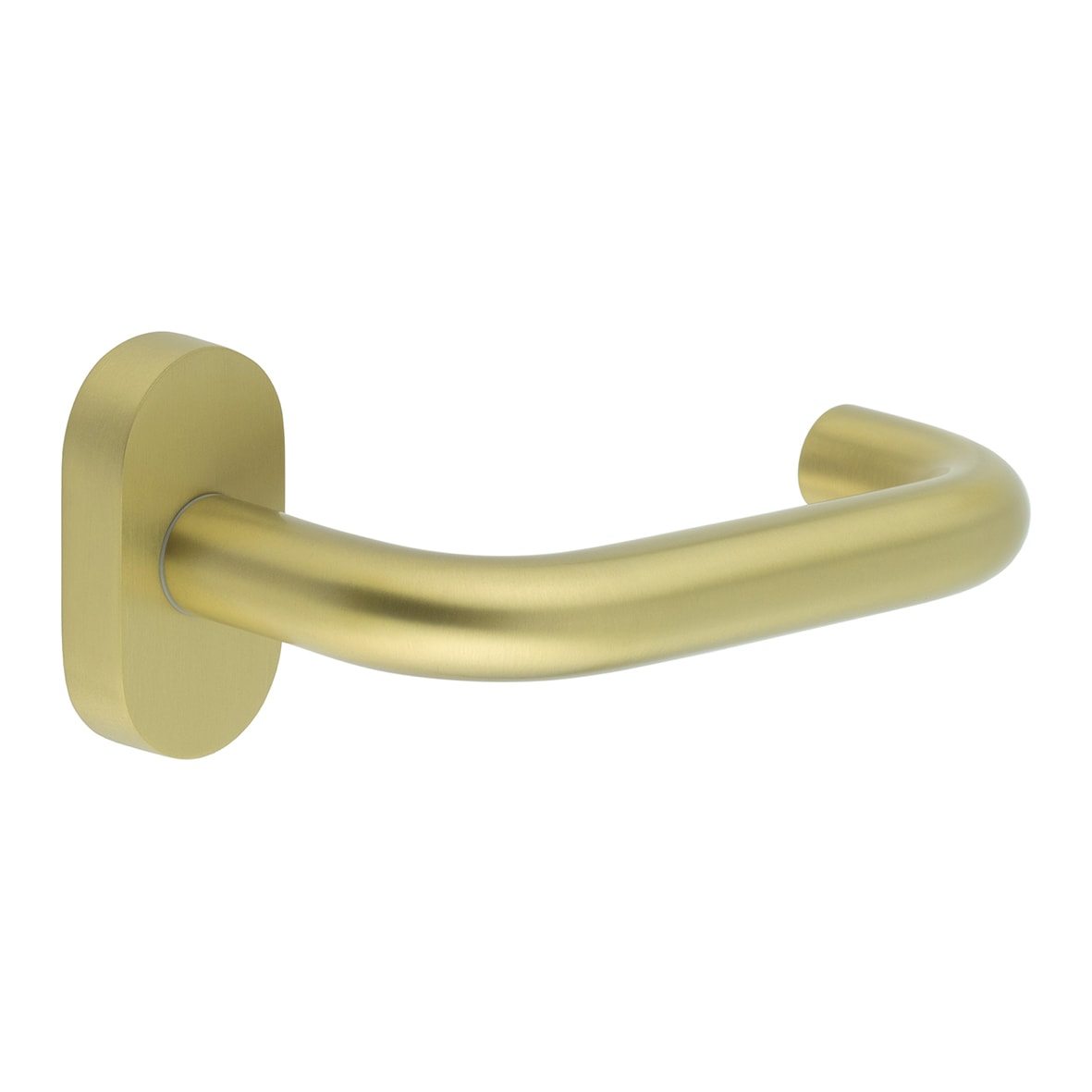Satin Brass uPVC Multipoint Door Handles on Oval Rose - CR-106 Range 602741P