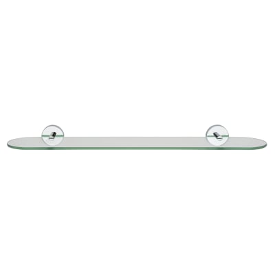 Romsey Glass Shelf - 590 x 135mm - Polished Chrome