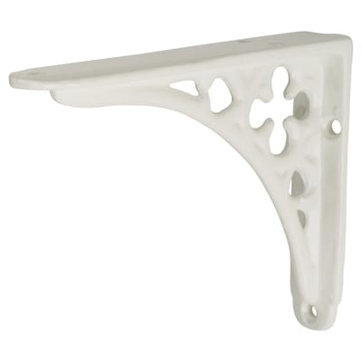 Clover Shelf Bracket - 125 x 100mm - White