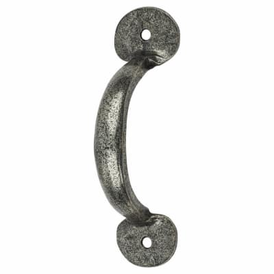 Pewter Bean D-Bar Door Pull Handle - Screw Fix - 75mm Centres