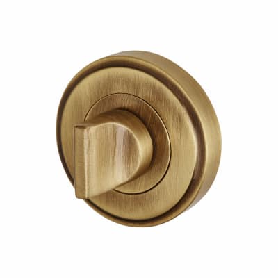 Marcus Bathroom Turn & Release - 48mm Diameter - Antique Brass