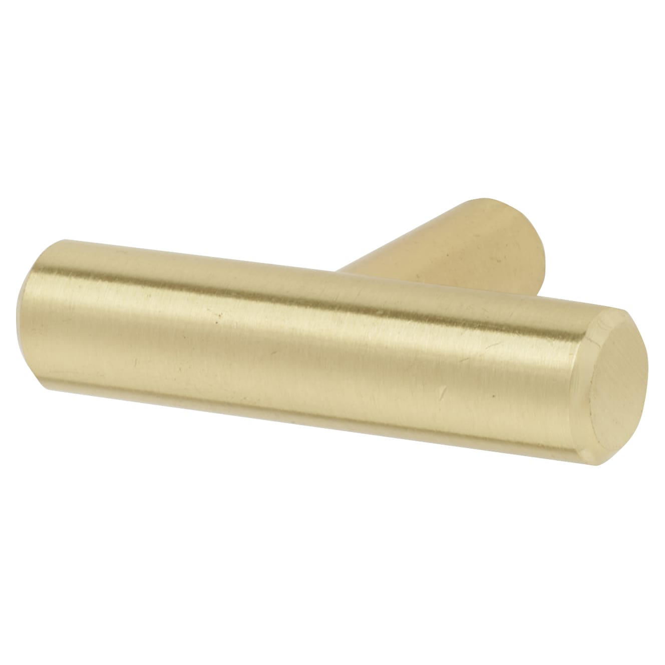 12mm T-Bar Cabinet Knob - 50 x 32mm - Satin Brass