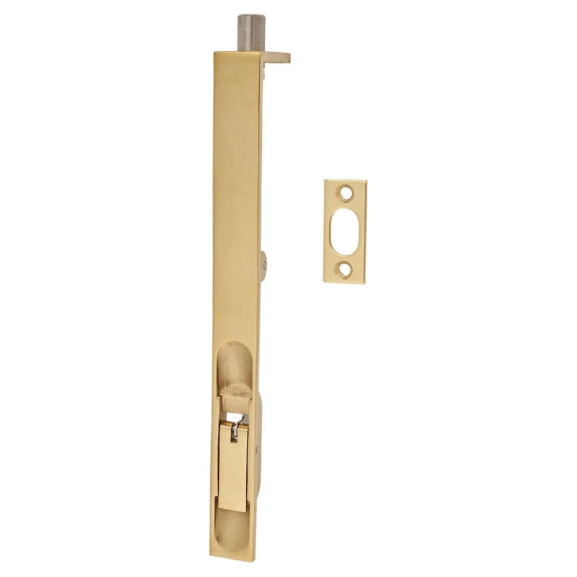 Lever Action Flush Bolt - 200 x 20mm - Fire Rated - Square - PVD Brass