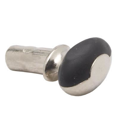 Glass Shelf Support - 5mm Pin - Chrome/Black Rubber - Pack of 50