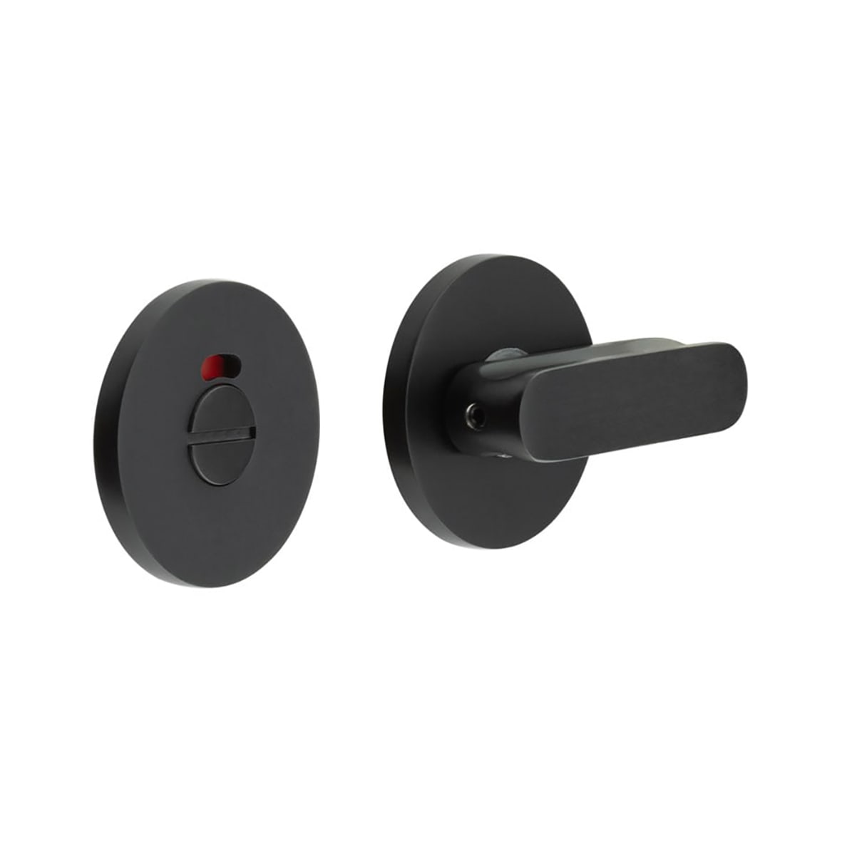 Bathroom Turn & Release with Indicator - 54mm Diameter - Matt Black