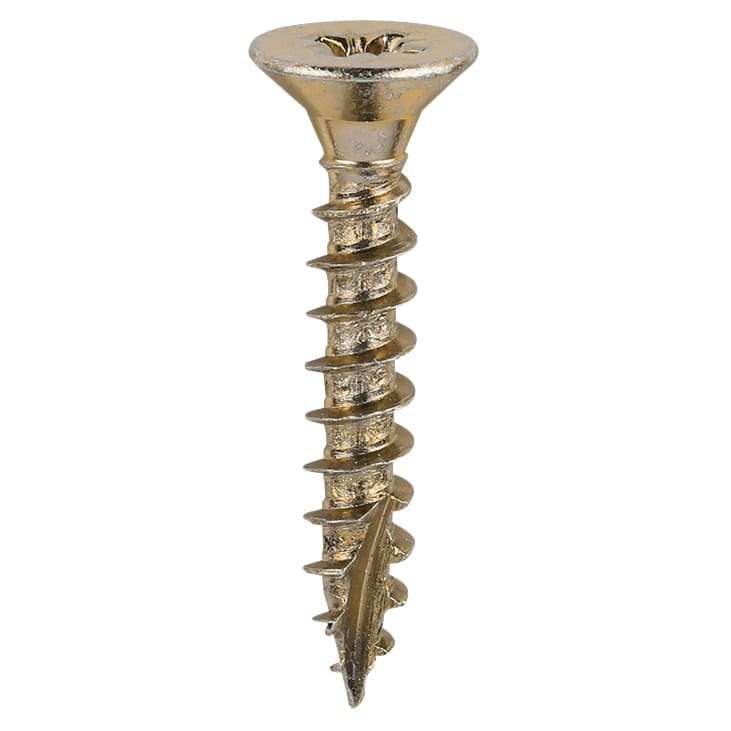 Classic Pozi Countersunk Wood Screws - 5.0 x 30mm - Yellow Zinc - Pack of 200