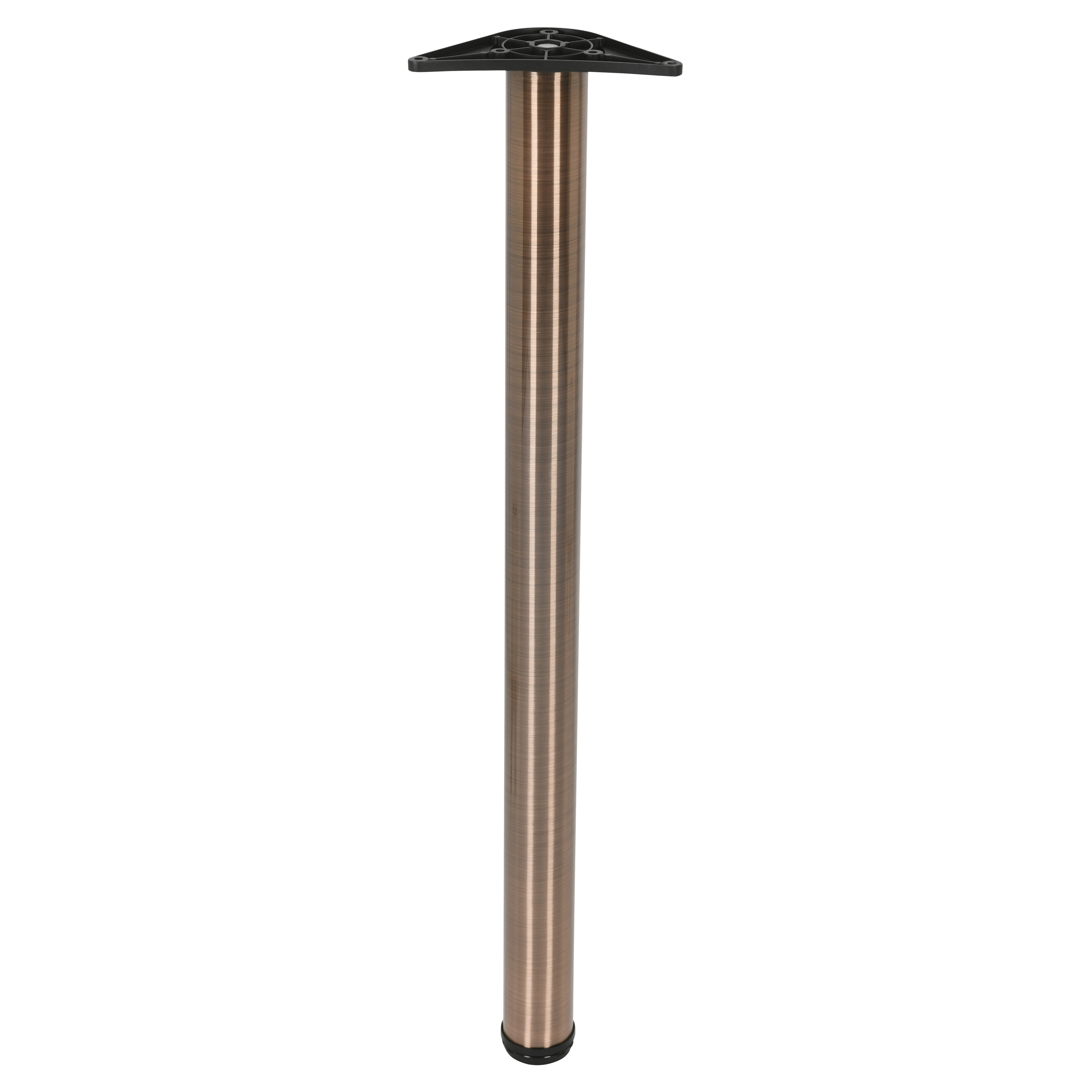 Round Adjustable Worktop Support Breakfast Bar Table Leg - 60 x 870-895mm - Antique Copper