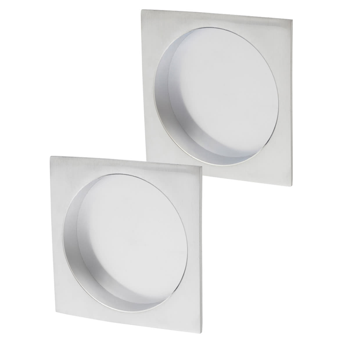 Essentials Square Fire Rated Flush Handle Set - Satin Chrome