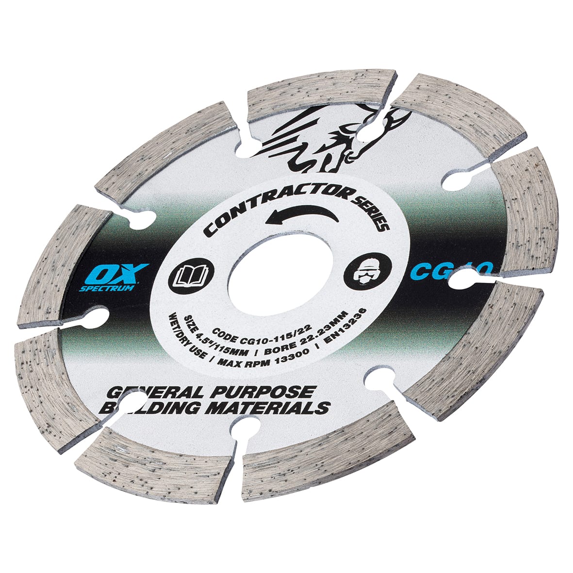 Spectrum Contractor Diamond Blade - 115 x 22.23mm - Brick & Concrete